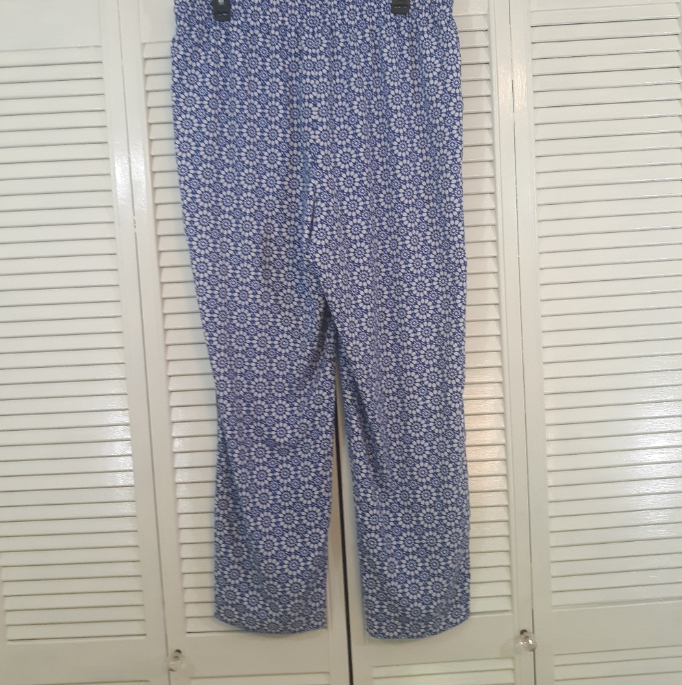 Talbots floral drawstring pants LG *V - Picture 2 of 6